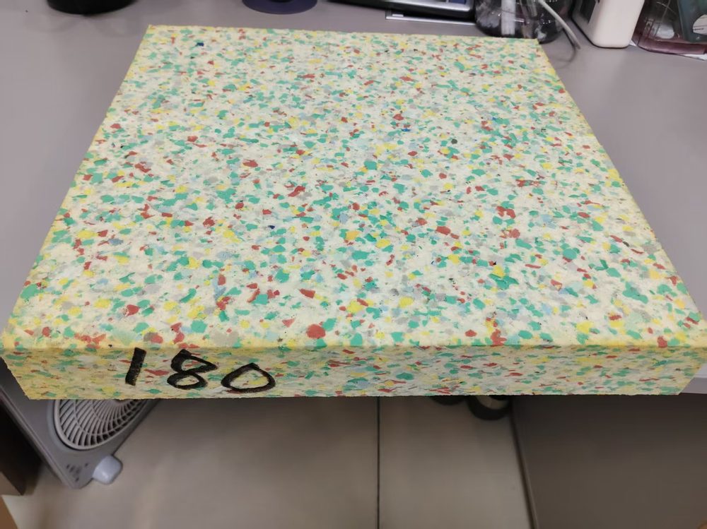 Recycled foam